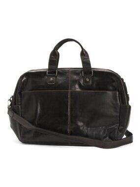 JACK GEORGES Buffalo Leather Voyager Hand Stained Duffle